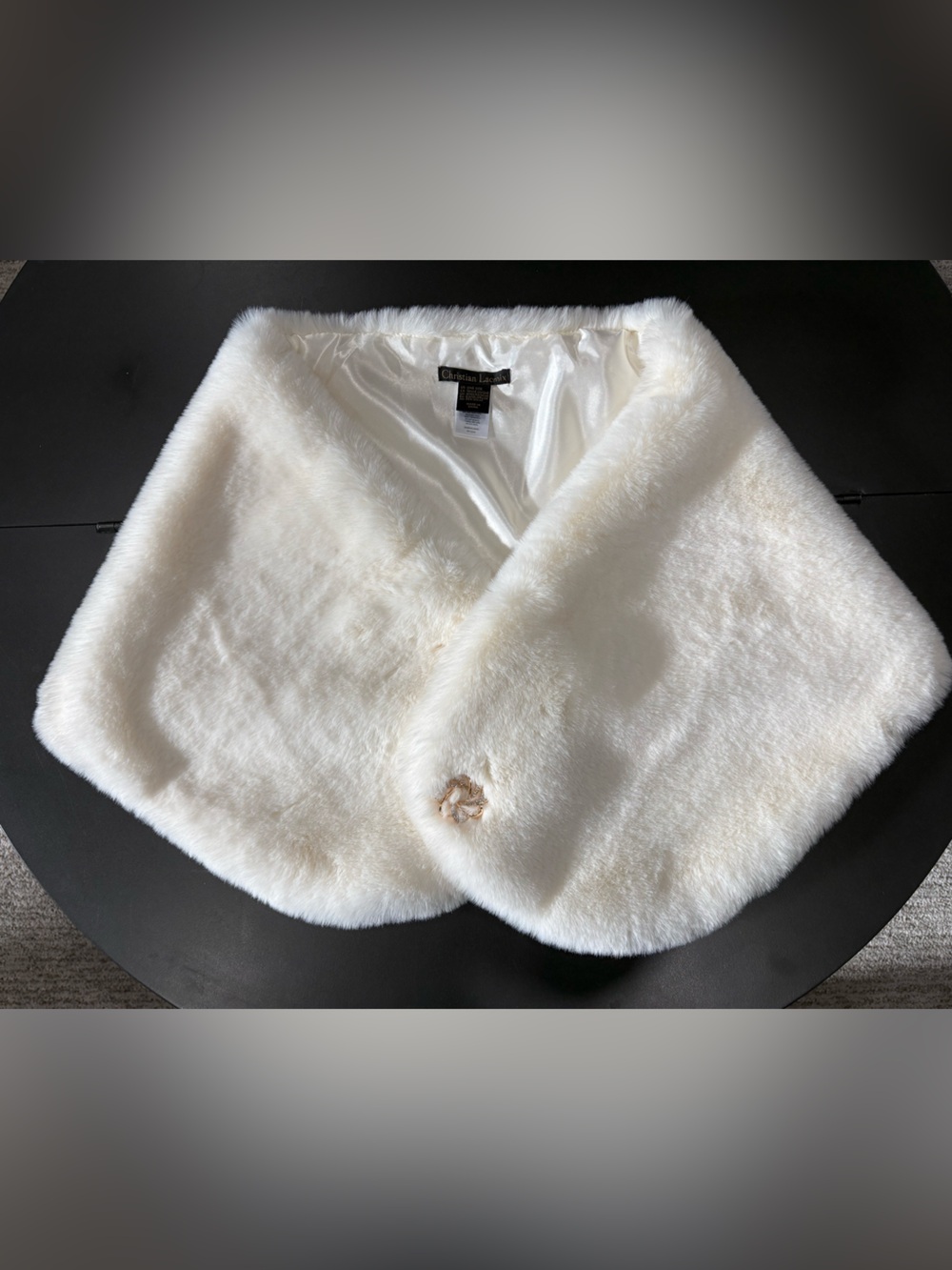 White Faux Fur shawl/coat